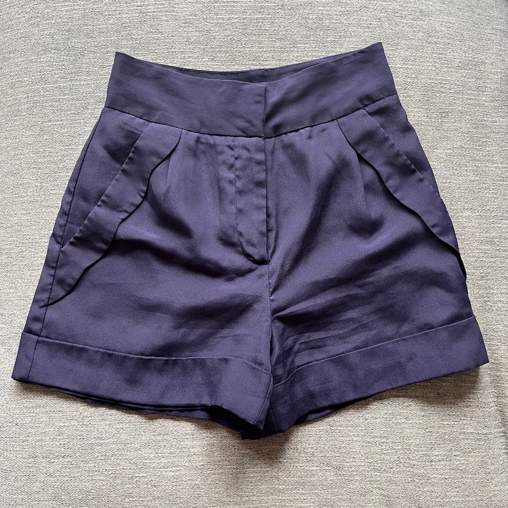 BCBGeneration Navy High Wasted Shorts